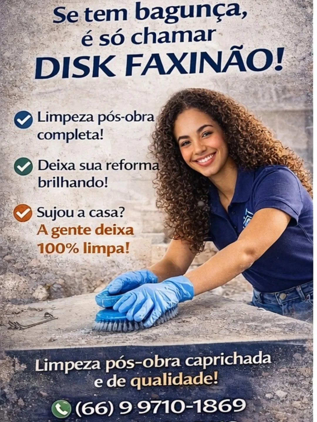 Disk Faxinao - Limpeza pos-obra com qualidade e cuidado